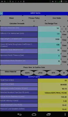 Water Pipe Sizer SE android App screenshot 6